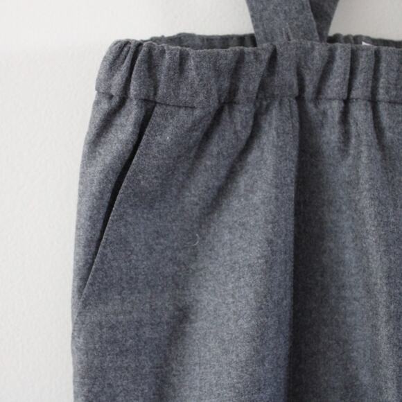 NWT Bonpoint Joba Virgin Wool Suspender Style Trouser Pants Gray Chine 14 Girls - Picture 3 of 8